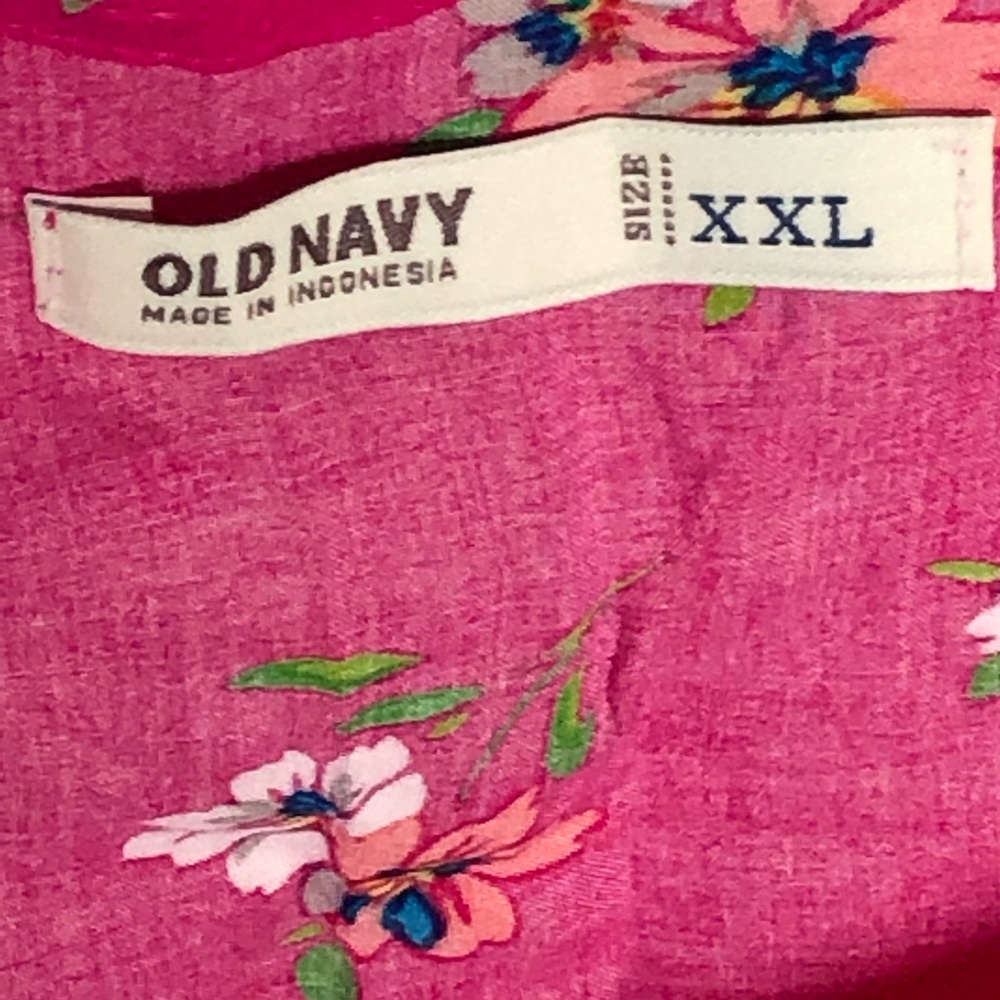 NWT Old Navy Women's Tank Top Pink Floral - Picture 3 of 3